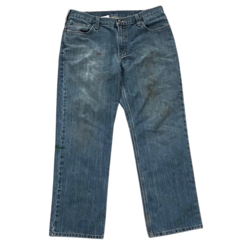Carhartt Relaxed Fit Holter Jeans 36x32 Mens Distressed Workwear 101483-980